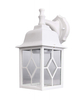 LIT-PaTH Outdoor LED Wall Lantern, Wall Sconce as Porch Light, 11W (100W Equivalent), 1000 Lumen, Aluminum Housing Plus Glass, Matte White Finish, Outdoor Rated, ETL and ES Qualified