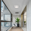 GRUENLICH LED Motion Sensor Flush Mount Ceiling Lighting Fixture, 8.7 Inch 11.5W 890 Lumen, Metal Housing with Nickel Finish, ETL Rated, 2-Pack