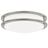 GRUENLICH LED Flush Mount Ceiling Lighting Fixture, 11 Inch Dimmable 19W (125W Replacement) 1220 Lumen, Metal Housing with Nickel Finish, ETL and Damp Location Rated 