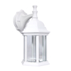 LIT-PaTH Outdoor Wall Lantern, Wall Sconce Light as Porch Lighting Fixture with One E26 Base Max 100W, Aluminum Housing Plus Glass, Matte White Finish, Water-Proof Outdoor Rated
