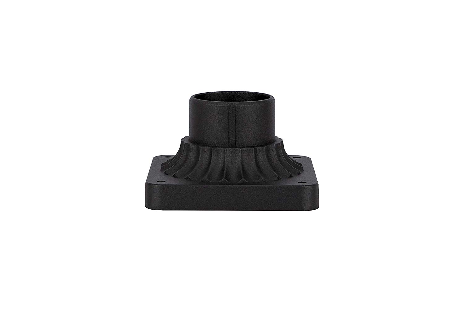 LIT-PaTH Outdoor Post Light Mounting Base, Pier Mount Base with Black Finish, 2-Pack