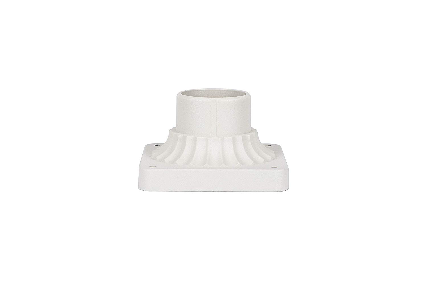 LIT-PaTH Outdoor Post Light Mounting Base, Pier Mount Base with Black Finish, 2-Pack