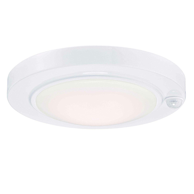 GRUENLICH LED Motion Sensor Flush Mount Ceiling Lighting Fixture, 10.25 Inch 14.5W 1100 Lumen, Metal Housing with White Finish, ETL Rated, 2-Pack