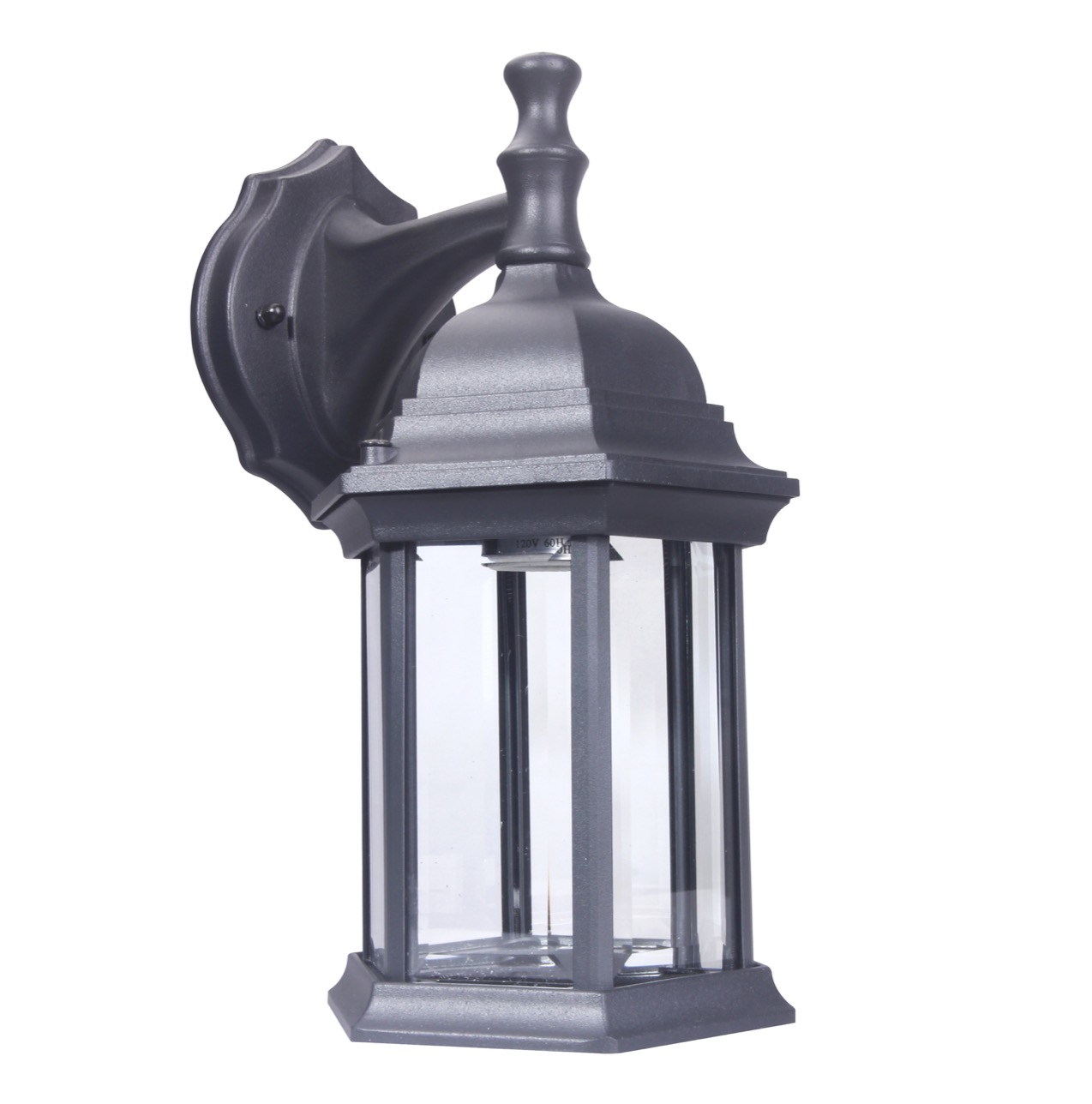LIT-PaTH Outdoor Wall Lantern, Wall Sconce Light as Porch Lighting Fixture with One E26 Base Max 100W, Aluminum Housing Plus Glass, Matte Black Finish, Water-Proof Outdoor Rated