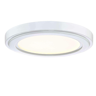 GRUENLICH LED Flush Mount Ceiling Light Fixture, 13 Inch Slim Edge Light, Dimmable 14.5W 1000 Lumen, Metal Housing with White Finish, ETL Rated