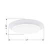 GRUENLICH LED Flush Mount Ceiling Lighting Fixture, 13 Inch Dimmable 22W (150W Replacement) 1360 Lumen, Metal Housing with White Finish, ETL and Damp Location Rated 