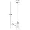 Gruenlich Pendant Lighting Fixture for Kitchen and Dining Room, Hanging Lighting Fixture, E26 Medium Base, Metal Construction with Clear Glass, Bulb not Included (1-Pack Nickel)