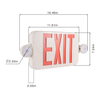 Gruenlich LED Combo Emergency EXIT Sign with 2 Adjustable Head Lights and Double Face, Back Up Batteries- US Standard Red Letter Emergency Exit Lighting, UL 924 Qualified (2-Pack)